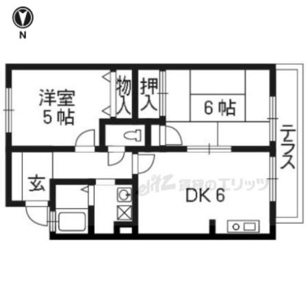 アネックス豊和(2DK/1階)の間取り写真