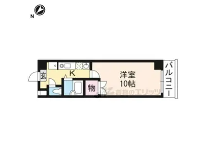 アートプラザ南笠(1K/4階)の間取り写真