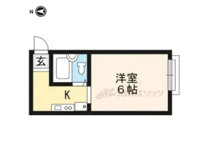 橘ハイツ(1K/3階)の間取り写真