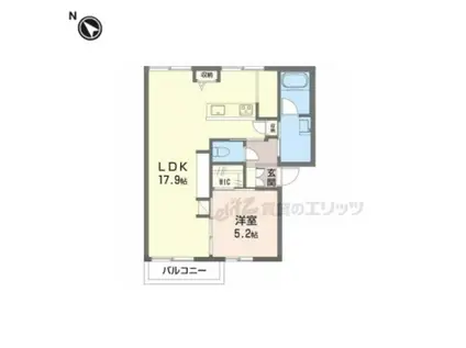 コーポフローラル(1LDK/2階)の間取り写真