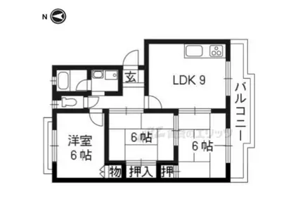 ハイツナカムラ(3LDK/1階)の間取り写真
