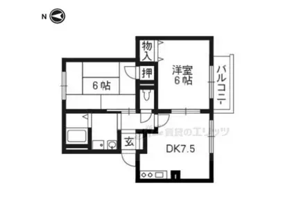 MCフレグランス(2DK/2階)の間取り写真