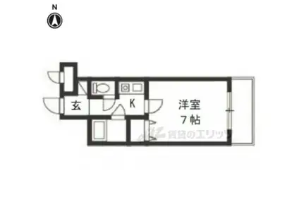 SOLEIL 春日(1K/4階)の間取り写真