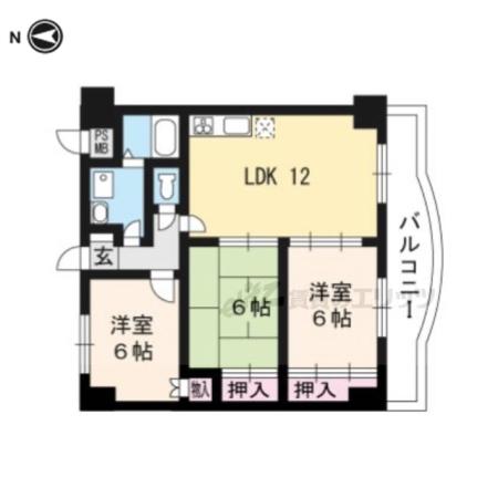 エスポワール彩(3LDK/3階)の間取り写真