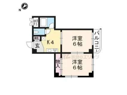 グレース(2DK/3階)の間取り写真