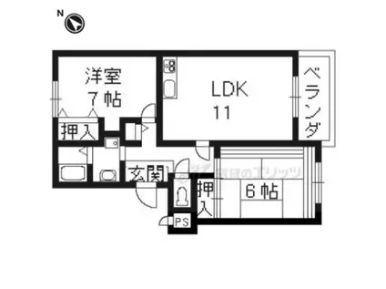 プルミエール桂(2LDK/3階)の間取り写真