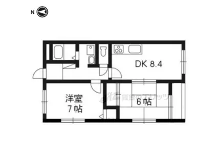 スラージュマン(2LDK/1階)の間取り写真