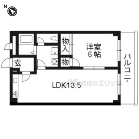 ベルジュール小嶋(1LDK/2階)の間取り写真