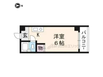 プレアール西大路(ワンルーム/3階)の間取り写真
