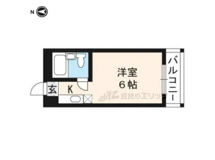 北浅ハイツ(1K/2階)の間取り写真