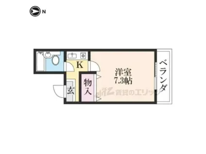 ナ・テュール11(1K/2階)の間取り写真