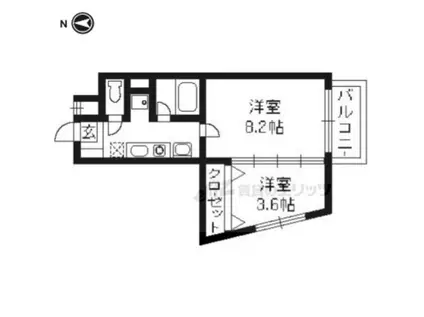 レ・タン・ドゥ・ラメールCK(2K/8階)の間取り写真