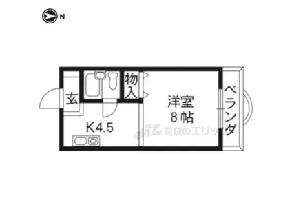 コーポサンプラザ(1K/5階)の間取り写真
