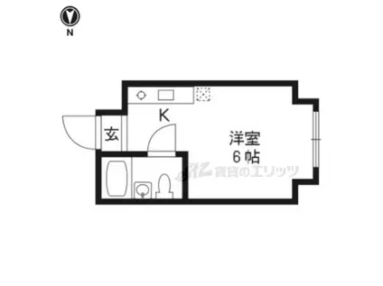 コーポさかき(ワンルーム/2階)の間取り写真