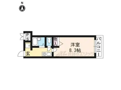 ジョイフル瀬田(1K/3階)の間取り写真