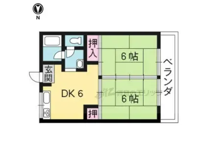 第一ロイヤルハイツ和田(ワンルーム/3階)の間取り写真
