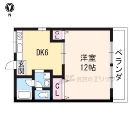 第一ロイヤルハイツ和田(ワンルーム/3階)の間取り写真