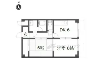 ラーク安田PART(2DK/2階)の間取り写真