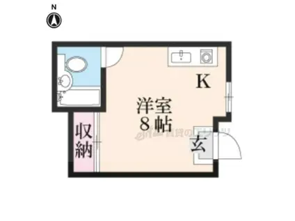 メゾンクレール(ワンルーム/1階)の間取り写真