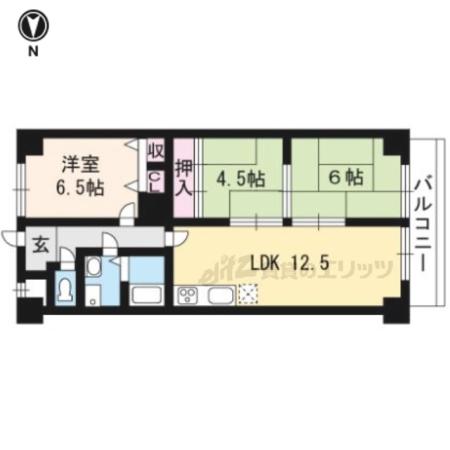 URESIDENCE修学院(3LDK/5階)の間取り写真