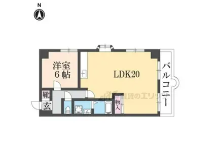 ハイムフロイデン一乗寺(1LDK/3階)の間取り写真