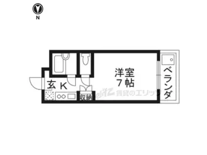 TO BE LIVING SAWADA(1K/4階)の間取り写真