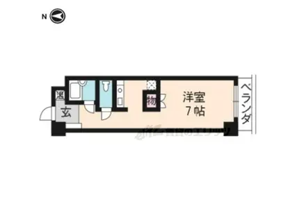 KIND 北館(1K/7階)の間取り写真