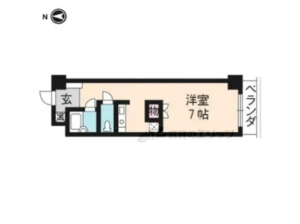 KIND 北館(1K/4階)の間取り写真