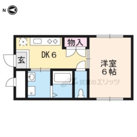 ハイム光月(1DK/1階)の間取り写真