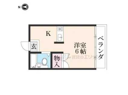 ロイヤルメゾン向日町(1K/4階)の間取り写真