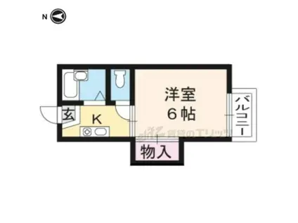 メゾン杉(1K/2階)の間取り写真