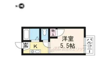 メゾン杉(1K/1階)の間取り写真