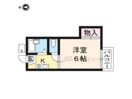 メゾン杉(1K/2階)の間取り写真