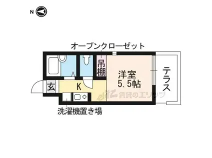 クラールトリオ(1K/1階)の間取り写真