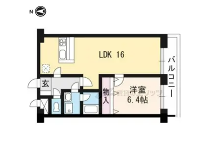 京都市烏丸線 北大路駅 バス乗車時間：20分 鷹峯上ノ町バス停で下車 徒歩1分 3階建 築38年(1LDK/2階)の間取り写真