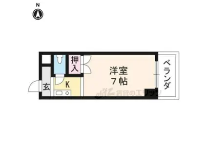 ベルジュ56(1K/3階)の間取り写真
