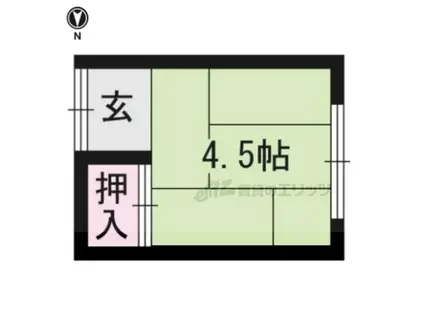 林荘男子アパート(ワンルーム/2階)の間取り写真