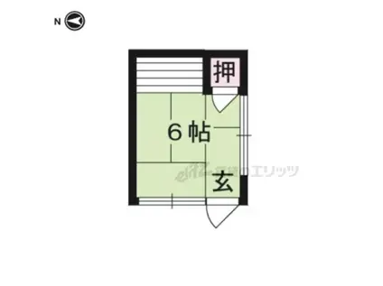 あおい荘(ワンルーム/2階)の間取り写真