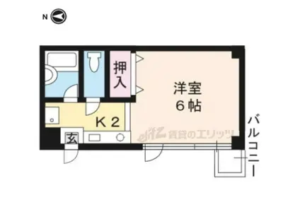 フォーブル高野(1K/3階)の間取り写真