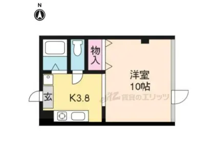 エリッツ6TH(1K/2階)の間取り写真