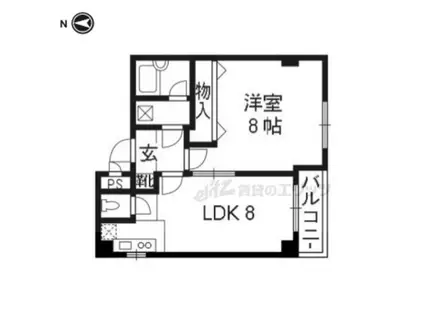 ホワイトクレステ(1LDK/2階)の間取り写真