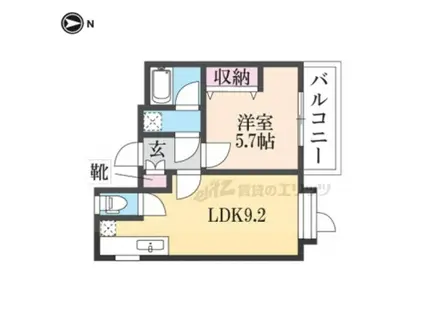 ホワイトクレステ(1LDK/3階)の間取り写真