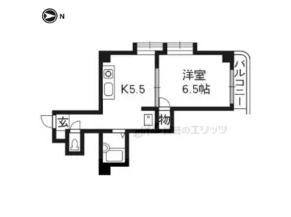 アーバンハイツ伊賀(1DK/5階)の間取り写真