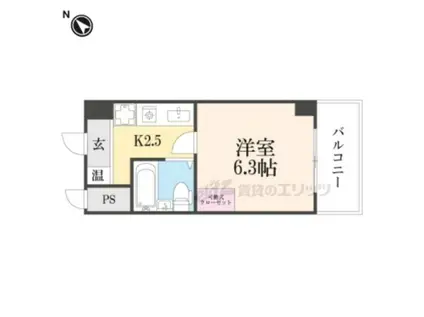 エンゼルプラザ瀬田(1K/3階)の間取り写真