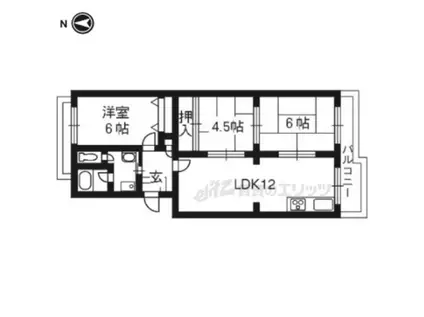 サンハイム瀬田(3LDK/4階)の間取り写真