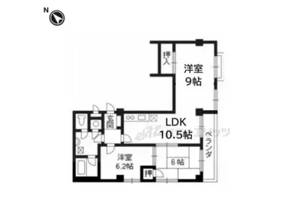 カーサ瀬田(3LDK/4階)の間取り写真