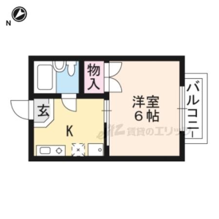 SPLACE(1K/2階)の間取り写真