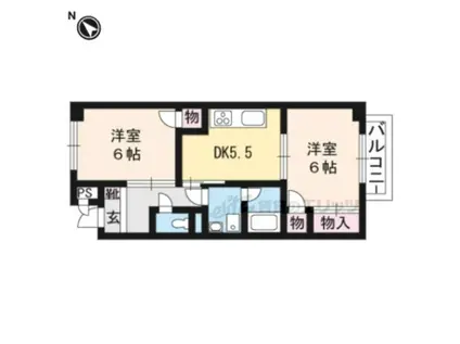 サープラス池田(2DK/2階)の間取り写真