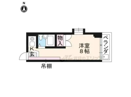 サニーハイツ西ノ京(ワンルーム/3階)の間取り写真