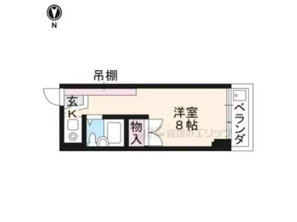 サニーハイツ西ノ京(ワンルーム/2階)の間取り写真